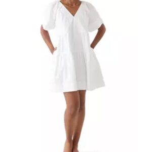 Crown&Ivy Women's Pleated Shoulder Dress